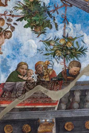 Fresco by Garofalo: Gentlewoman and Child in Palazzo Costabili's Vault