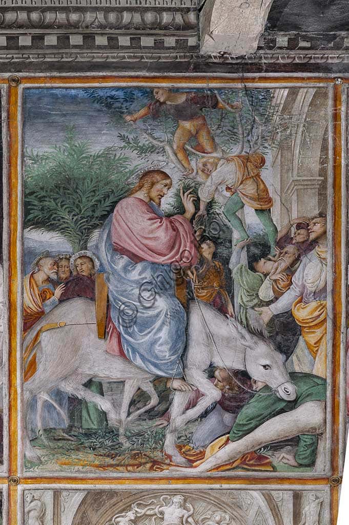 Christ Entering Jerusalem - Fresco by Gaudenzio Ferrari