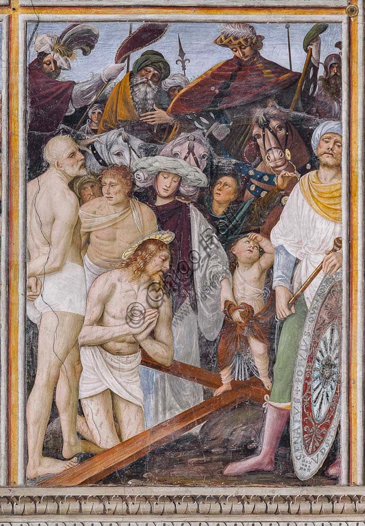 Christ praying before the Cross: fresco by Gaudenzio Ferrari