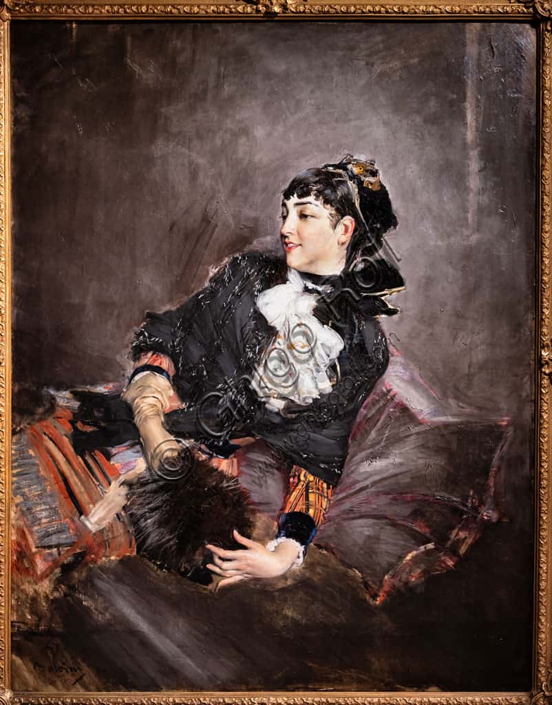 La Contessa de Rasty sul divano: Ritratto di Giovanni Boldini, 1878