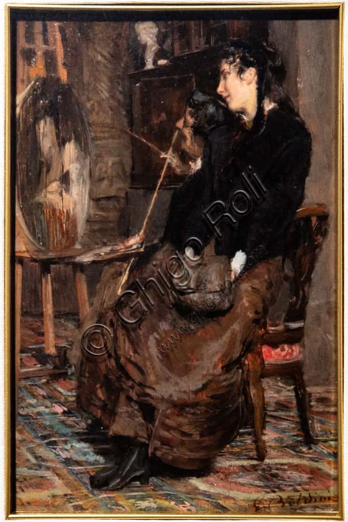 Giovanni Boldini: “In the study of the painter”, 1869-70 Oil on Panel
