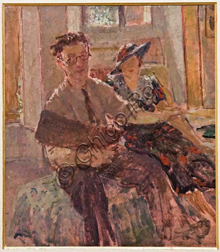 Self Portrait with his lady by Giovanni Forghieri: painting analysis