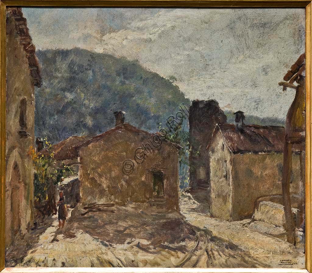 Giovanni Forghieri - "Mattino a Rosola", olio su cartone