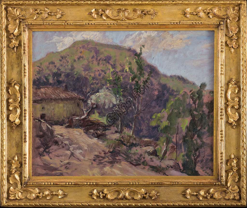 Paesaggio di Giovanni Forghieri (1898-1944): Olio su Tavola