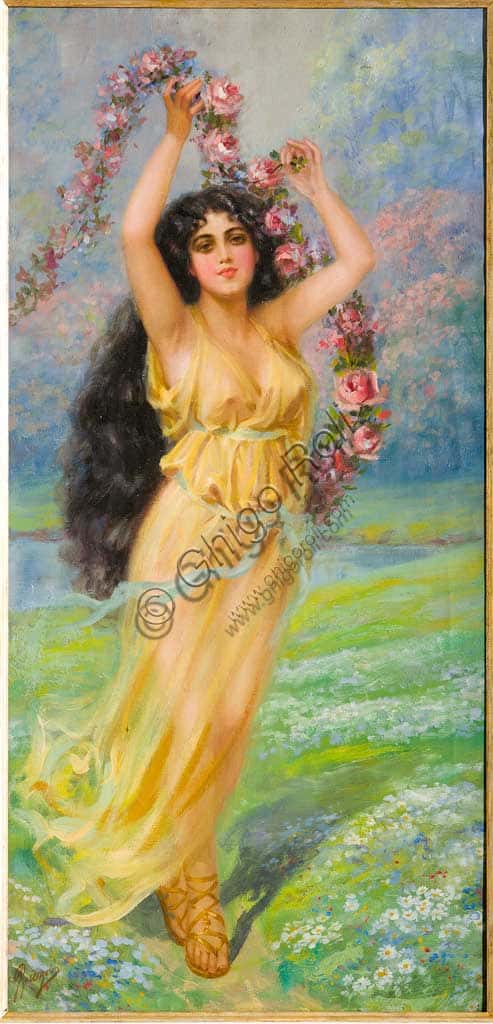 Giovanni Guerzoni, Young Nymph: 20th Century Italian Painting