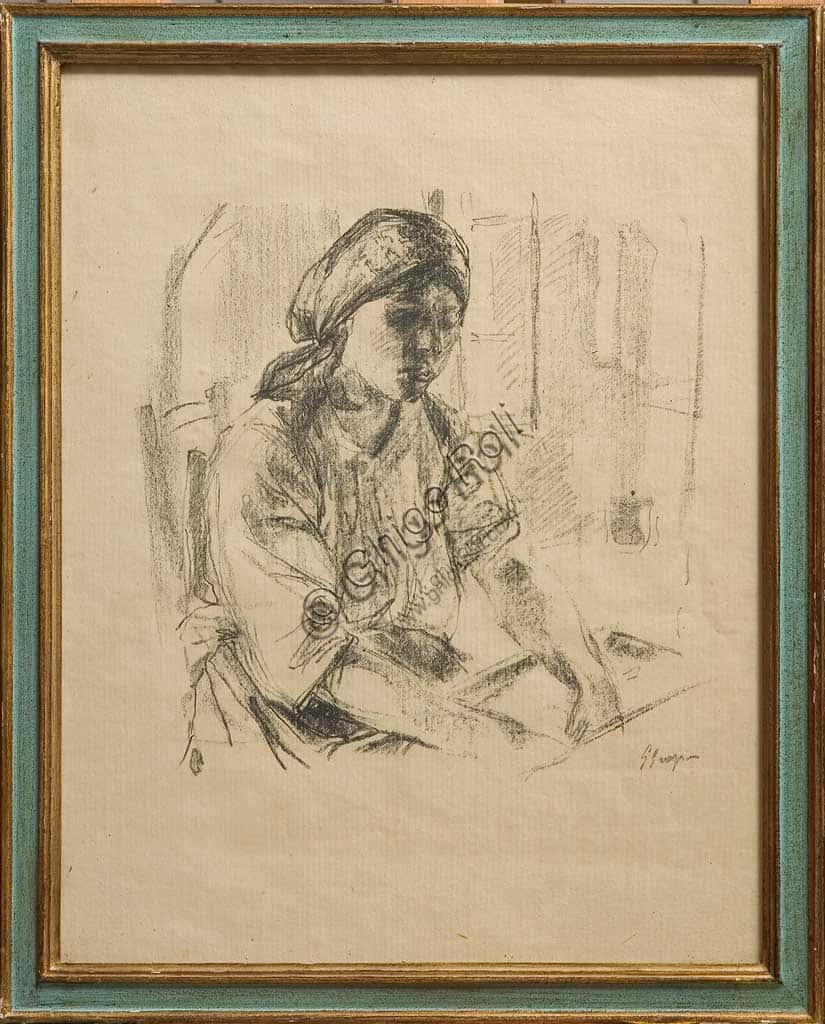 Giuseppe Graziosi: The Housewife - Early 20th Century Lithograph