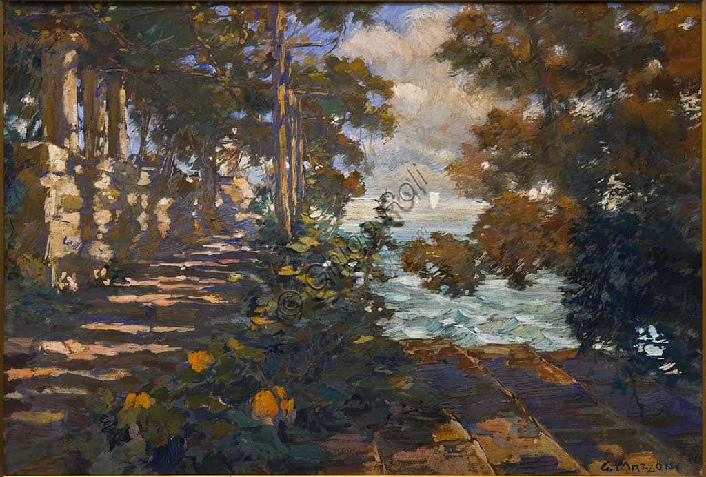 "Landscape" by Giuseppe Mazzoni: Painting from the Assicoop Unipol Collection