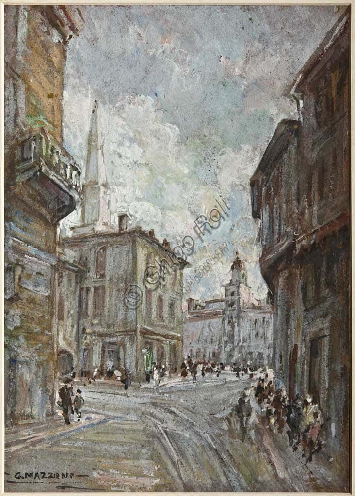 Cityscape of Modena: Giuseppe Mazzoni's Duomo Street