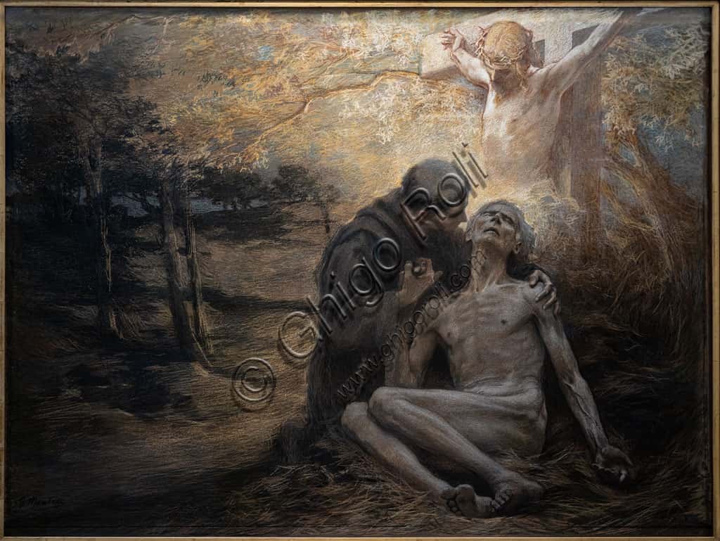 Illustration of Paradise: St. Francis and Poverty by Giuseppe Mentessi
