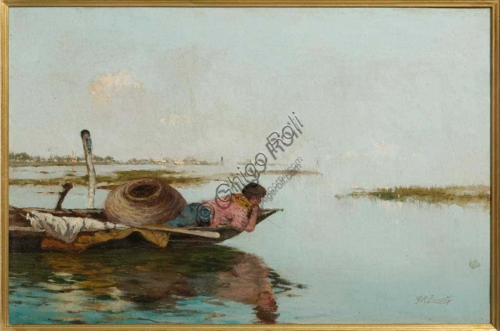 "Calmness. Venetian Lagoon" by Giuseppe Miti Zanetti - Painting Analysis