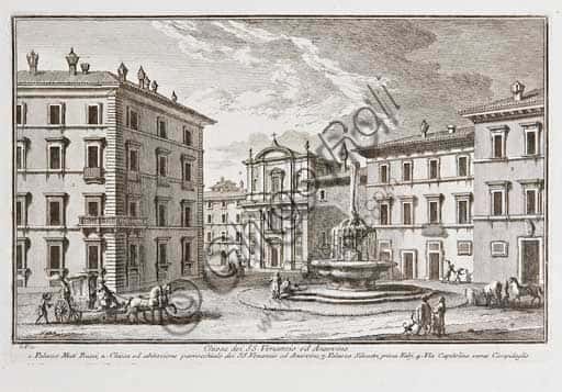 Giuseppe Vasi Engraving: Church of SS. Venanzio and Ansovino in Rome
