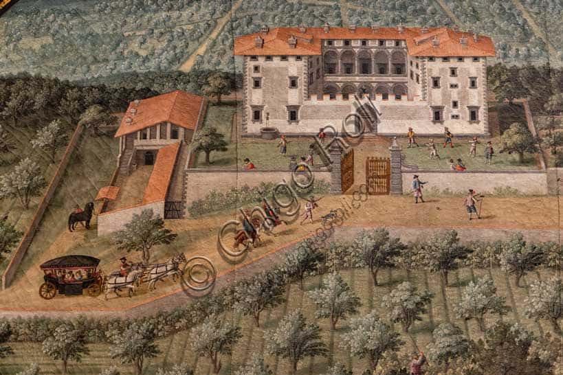 Lunetta di Giusto Utens: Villa Medicea La Petraia detta "Lappeggi"