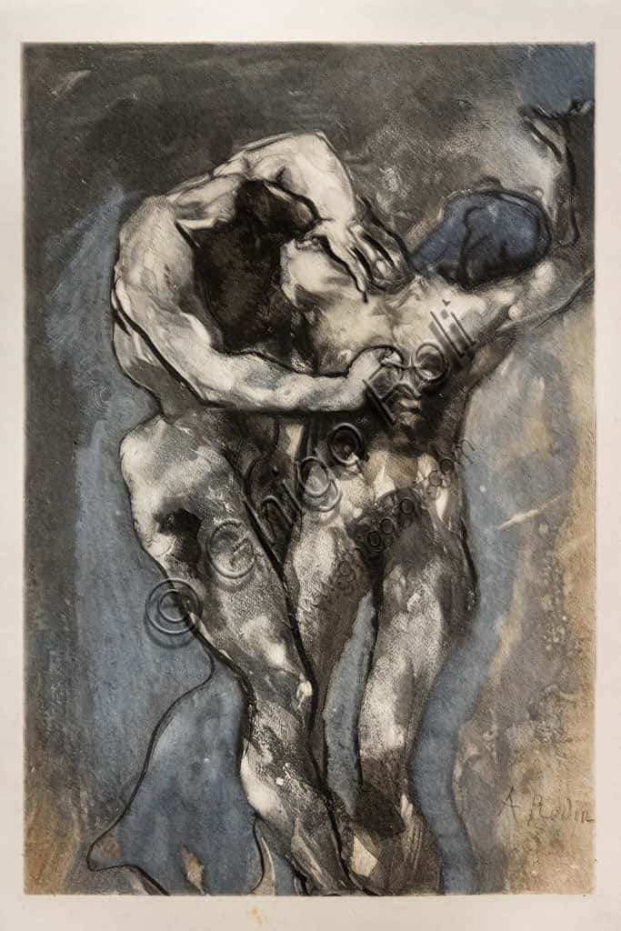 The Heretics by Auguste Rodin: 1897 Photoengraving from Dante