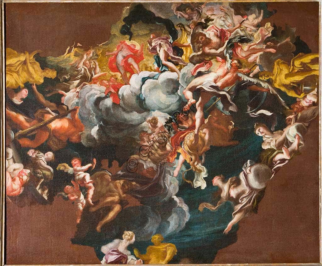 Gregorio De Ferrari's 1689 Vault Sketch for Palazzo Rosso Great Hall, Genoa