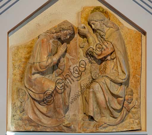 Coronation of the Virgin by Andrea della Robbia in Montefalco