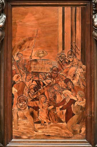 The Way to Calvary: XVI Century Wood Intarsia in Genoa Cathedral Choir