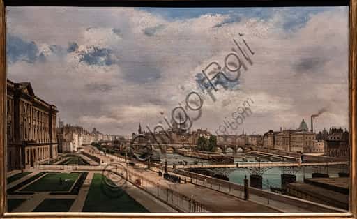 Veduta di Parigi dal Louvre: dipinto di Ippolito Caffi (1855)