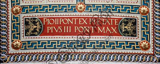 L'Iscrizione Dedicatoria di Pinturicchio nella Libreria Piccolomini del Duomo di Siena