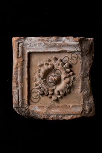 Ceiling Coffer with Flower from St. Lawrence Cathedral, Genoa