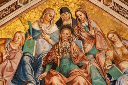 Chorus of the Chaste Virgins by Luca Signorelli in the Chapel of San Brizio