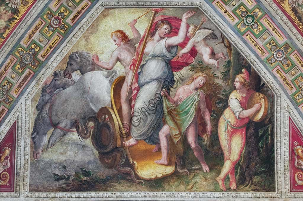 Sunset by Ludovico Settevecchi: Allegory on the Castello Estense Ceiling