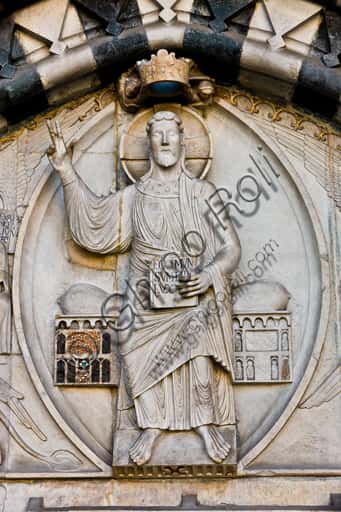 Lunette of Genoa Cathedral: Christ in Judgement with Evangelists' Symbols