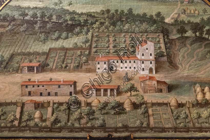 Lunetta di Collesalvetti di Giusto Utens nella Villa Medicea La Petraia