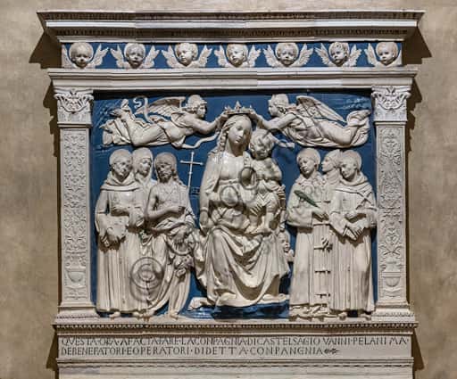 Virgin Mary with Infant Jesus by Andrea della Robbia: Glazed Terracotta c. 1480