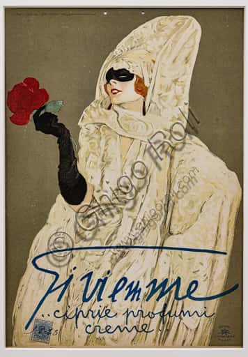 Marcello Dudovich 1923 Advertising Poster for GI VI EMME Cosmetics