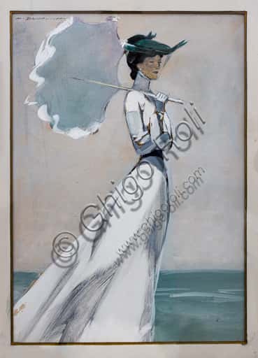 Along the Sea by Marcello Dudovich: Analysis of the 1952 Artwork