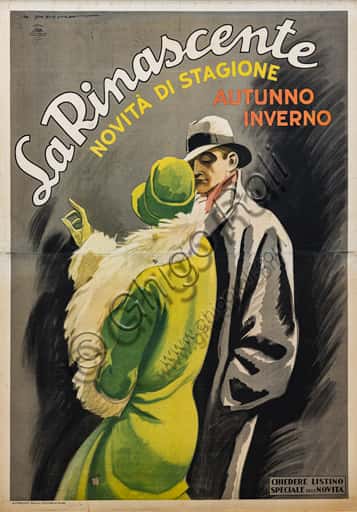 Marcello Dudovich's 1928 La Rinascente Advertising Poster: Winter Fashion