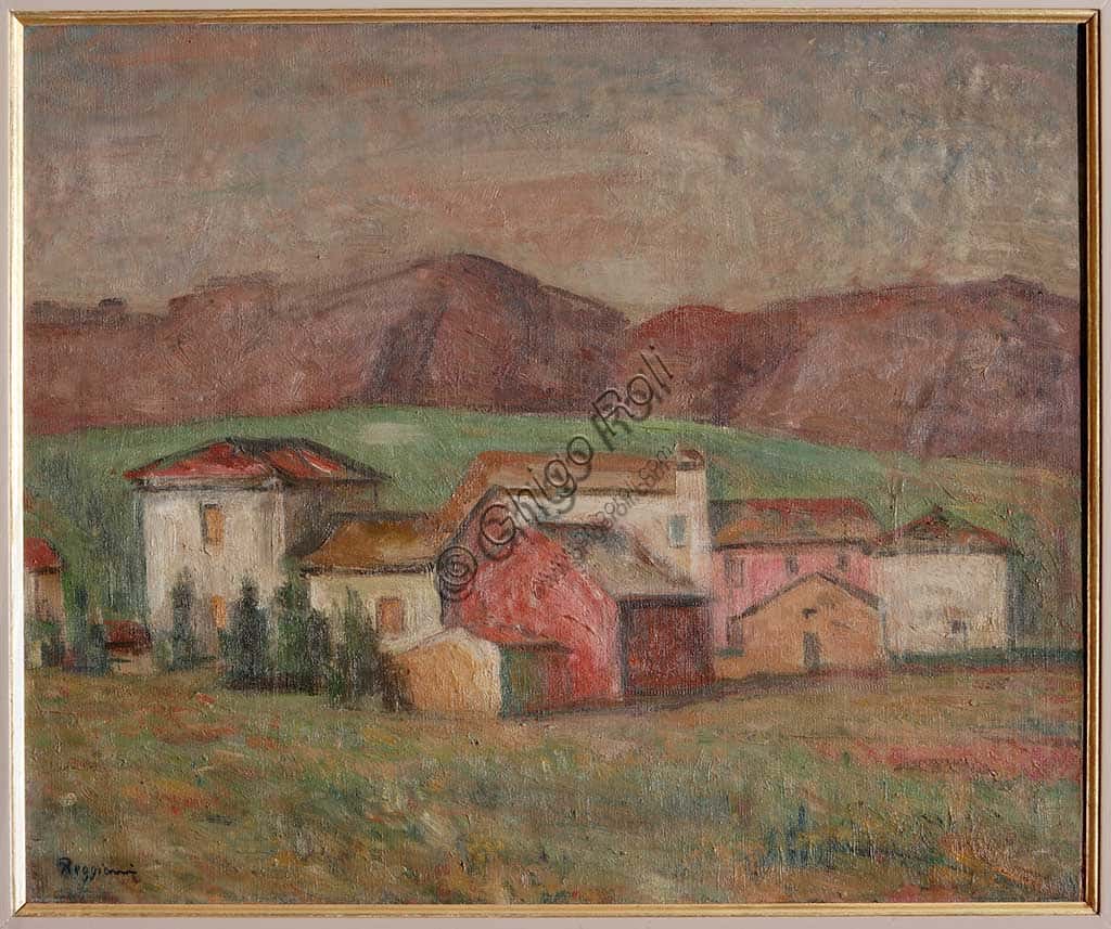 Giuseppe Graziosi - Village at the Foot of the Mountains | Modern Art