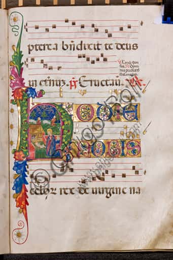 Genoa Antiphonary: 15th-Century Nativity Miniature Illumination