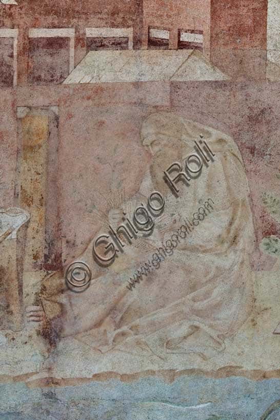 Thebaid Fresco: Monk Weaving Straw by Buonamico Buffalmacco - Pisa Cemetery