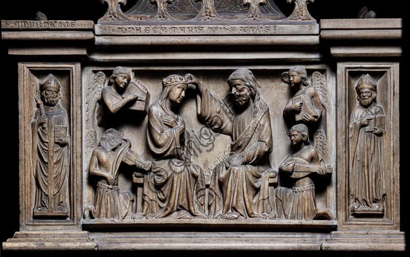Funeral Monument of Bernabò Visconti: Coronation of the Virgin