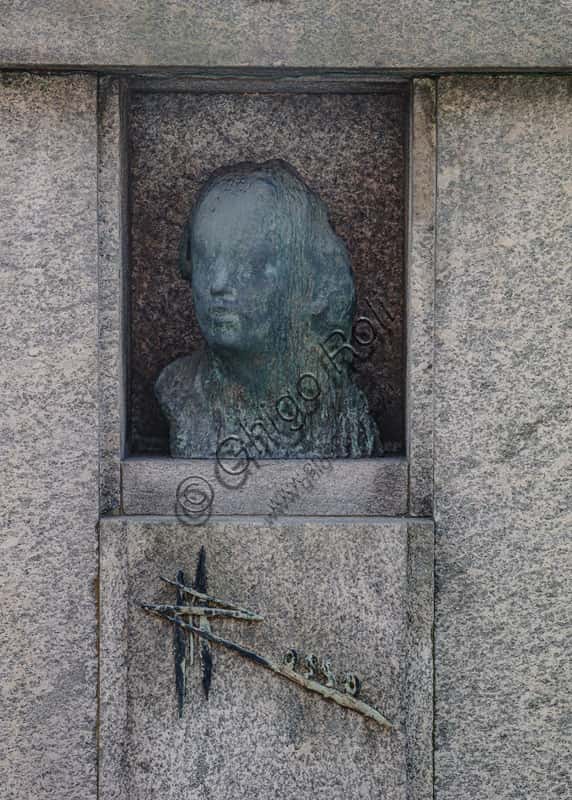 Medardo Rosso Monument by Michele Vedani in the Monumental Cemetery of Milan