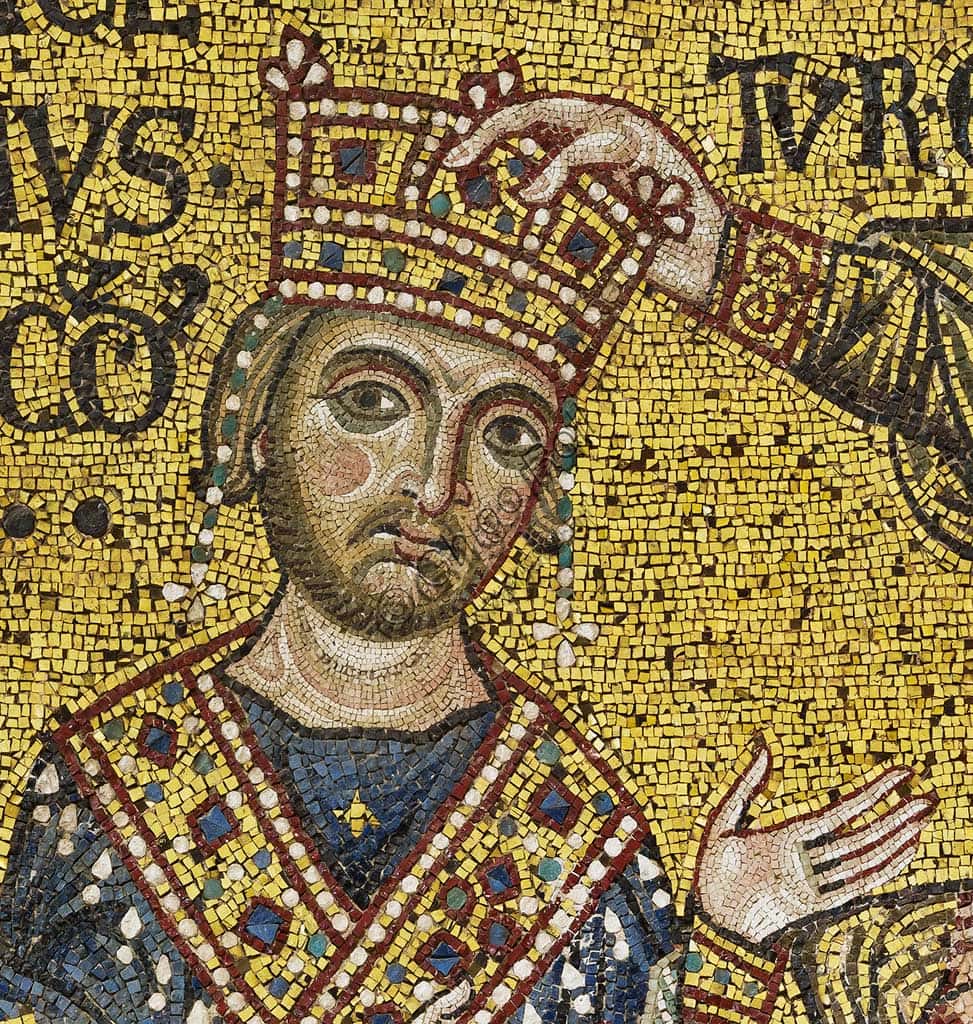 Byzantine Mosaic at Monreale Cathedral: King William II Crowned by Christ