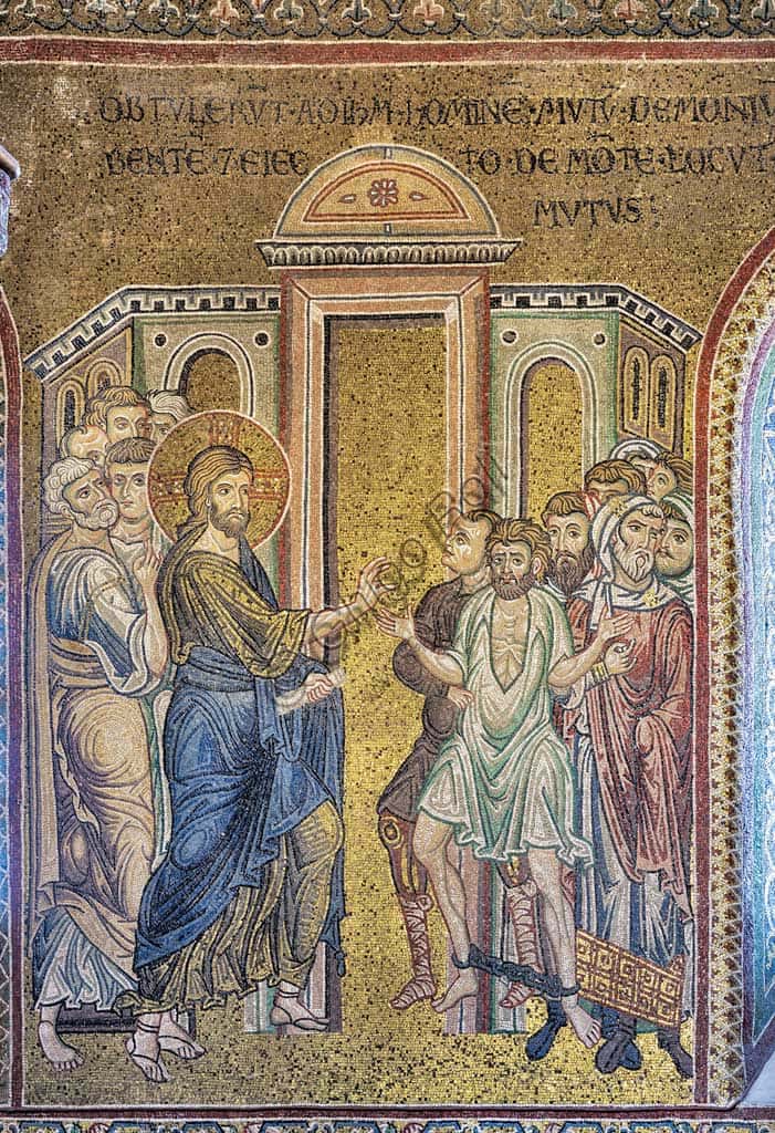 The Healing of the Possessed: Byzantine Mosaic in Monreale Cathedral