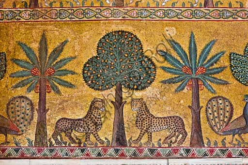 Mosaics of King Roger's Room: Leopards and Palms at the Palace of the Normans