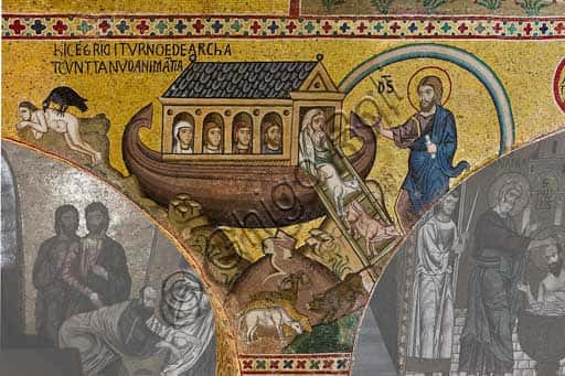 Noah Landing the Animals from the Ark Mosaic, Palatine Chapel