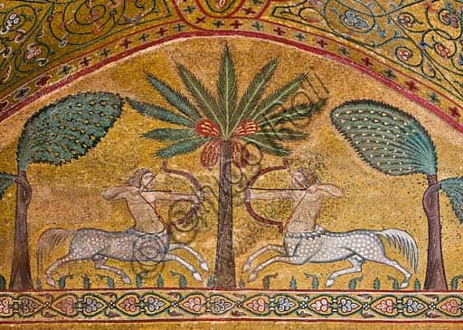 King Roger Room Mosaics: Centaurs Among Palm and Banana Trees