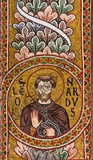 St. Leonard Mosaic 12th Century in the Palatine Chapel, Palace of the Normans