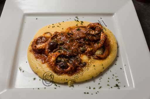 Moscardini in Guazzetto con Polenta di Mais di Marano a Venezia