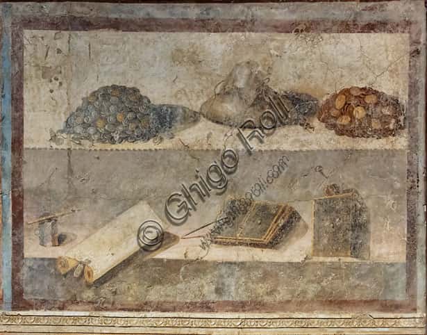 Still Life (Xenia) with Different Objects - Fresco from Pompeii