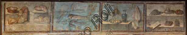 Still Life with Bread (Xenia) - Fresco from Pompeii, 1st Century AD