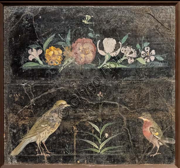 Still Life (Xenia) with Birds and Flowers - Ercolano IV Style