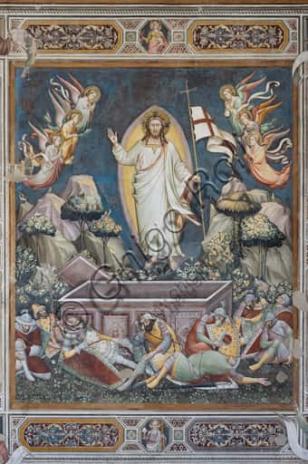 "Resurrection" Fresco by Niccolò Gerini in the Basilica of the Holy Cross