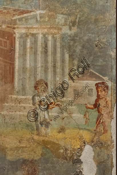 Nilotic Landscape with Pygmies - Fresco from Pompeii