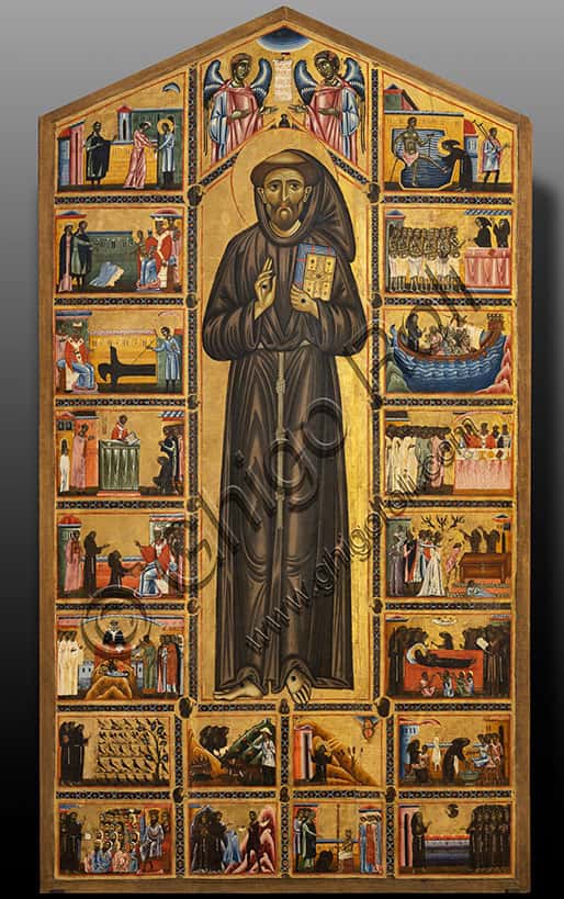 Bardi Altarpiece: St. Francis and Twenty Stories of His Life by Coppo di Marcovaldo