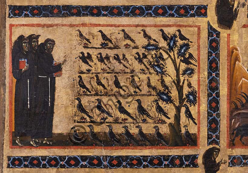 Bardi Altarpiece – St. Francis Preaching to Birds | Coppo di Marcovaldo, Basilica of Santa Croce